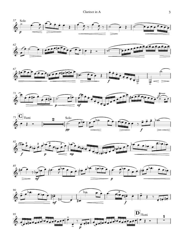 Clarinet and Basset Clarinet in A Page 3 - Clarinet in A